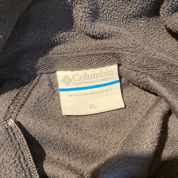 Columbia fleece mock neck quarter zip pullover sweater in black size XL - Picture 9 of 11
